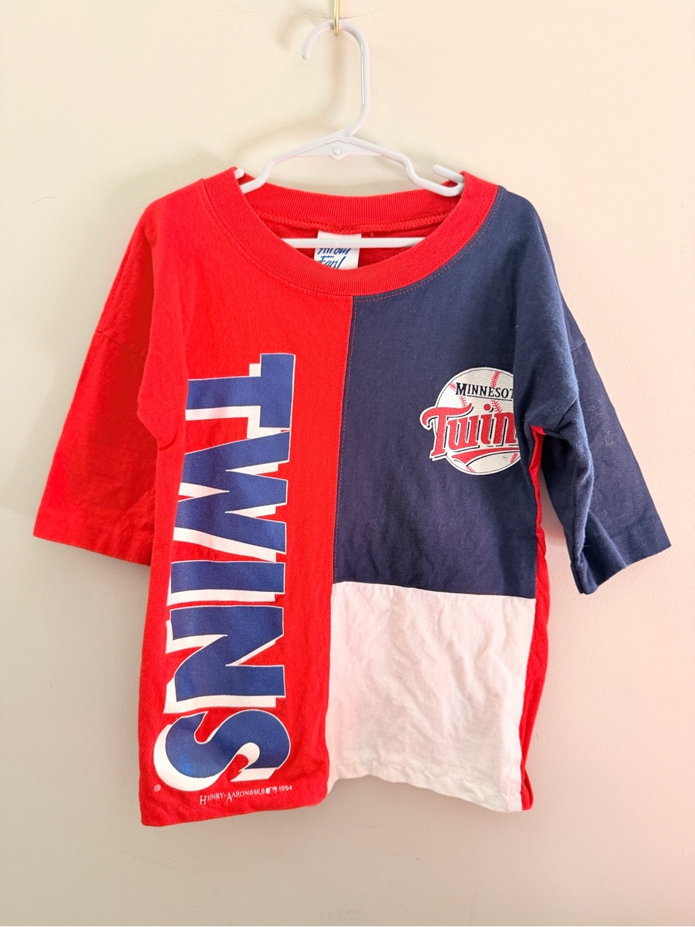✨VINTAGE✨1994 Kids Large Warfield's All Out Fan! Minnesota Twins T-Shirt